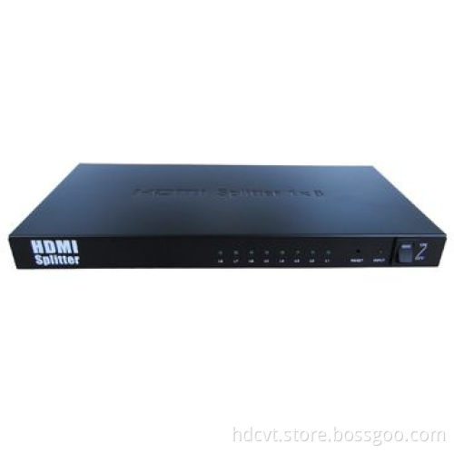 HDMI 1 x 8 Splitter, Supports 3-D, Distributes 1 HDMI Source to 8 HDMI Displays